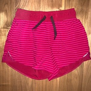 Red Lululemom shorts